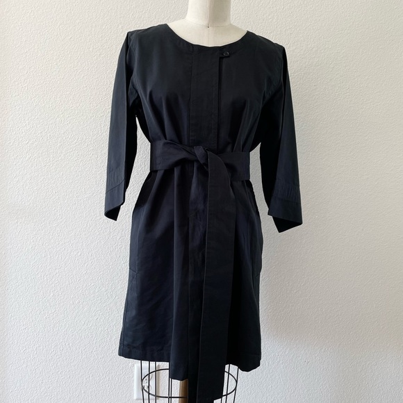 Yves Saint Laurent 2006 Belted Black Dress